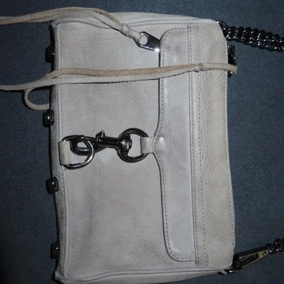 Rebecca Minkoff Gray Crossbody Bag with Chain Strap and Tassels - Picture 4 of 6